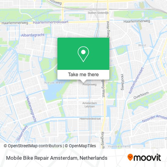 Mobile Bike Repair Amsterdam map