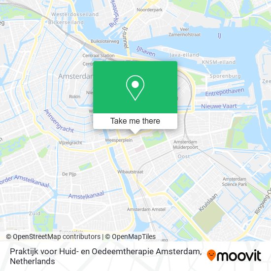 Praktijk voor Huid- en Oedeemtherapie Amsterdam Karte