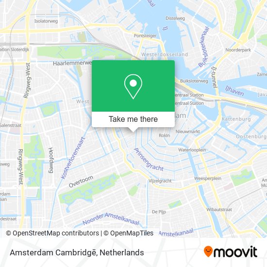 Amsterdam Cambridgē map
