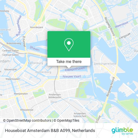 Houseboat Amsterdam B&B A099 map