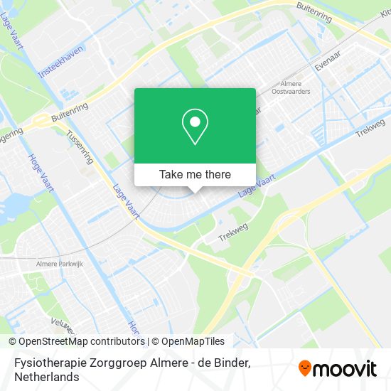 Fysiotherapie Zorggroep Almere - de Binder Karte