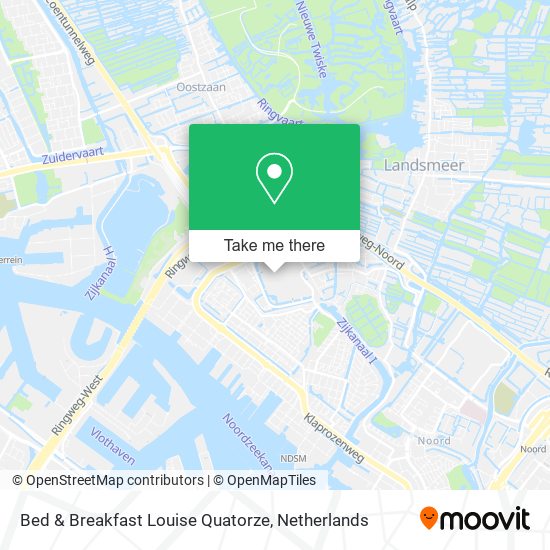 Bed & Breakfast Louise Quatorze map