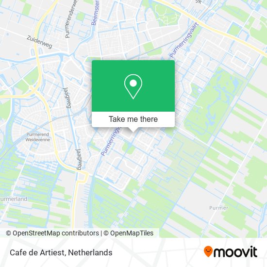 Cafe de Artiest map