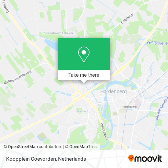 Koopplein Coevorden map