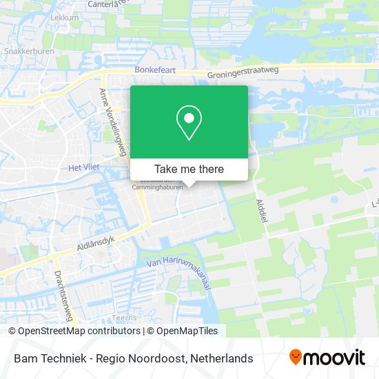 Bam Techniek - Regio Noordoost map