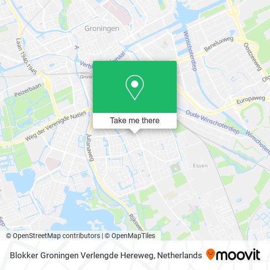 Blokker Groningen Verlengde Hereweg map