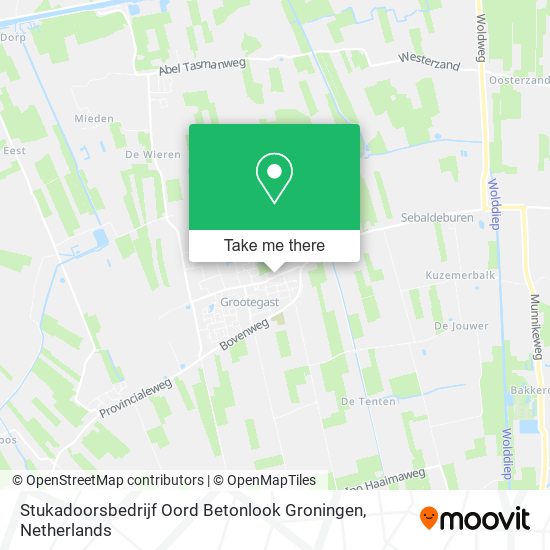 Stukadoorsbedrijf Oord Betonlook Groningen map