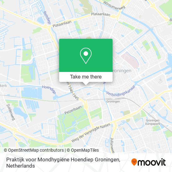 Praktijk voor Mondhygiëne Hoendiep Groningen Karte