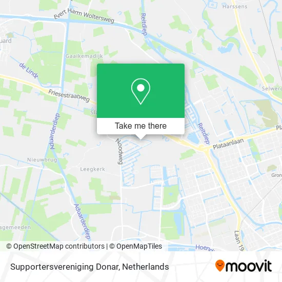 Supportersvereniging Donar map