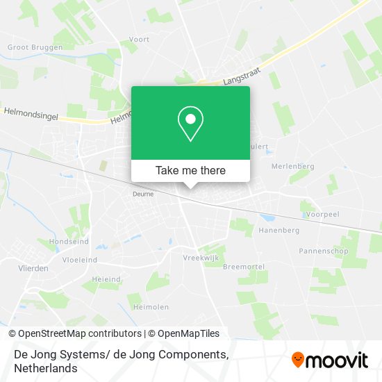 De Jong Systems/ de Jong Components map