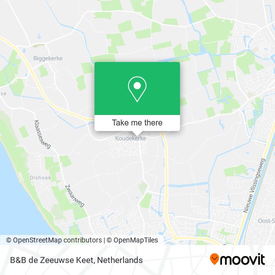 B&B de Zeeuwse Keet Karte