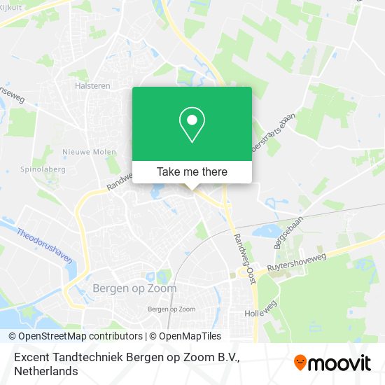 Excent Tandtechniek Bergen op Zoom B.V. Karte