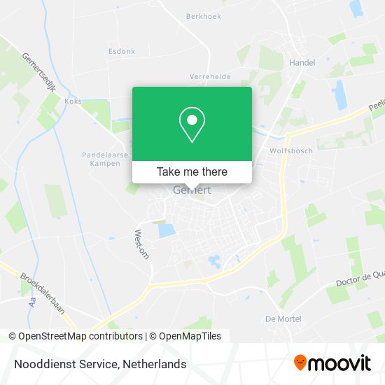 Nooddienst Service map