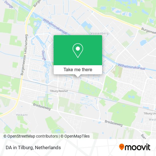 DA in Tilburg map