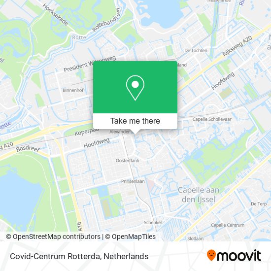 Covid-Centrum Rotterda map