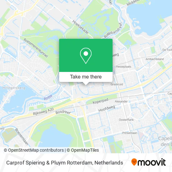 Carprof Spiering & Pluym Rotterdam map