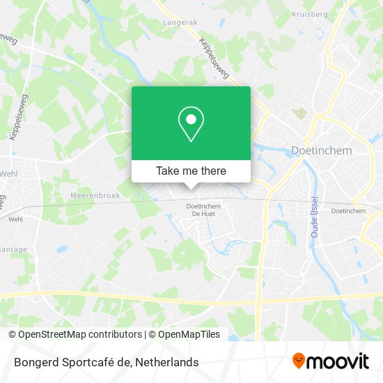 Bongerd Sportcafé de map