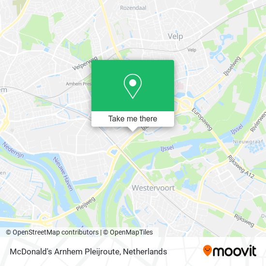 McDonald's Arnhem Pleijroute map