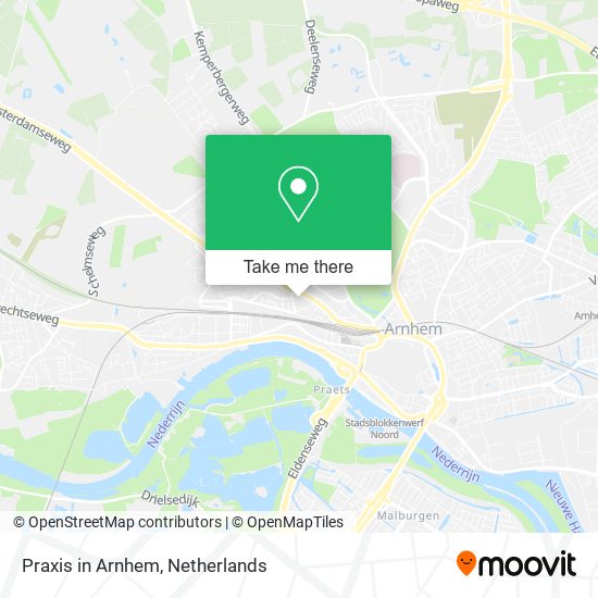 Praxis in Arnhem map