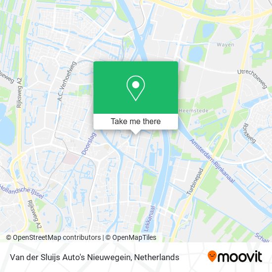 Van der Sluijs Auto's Nieuwegein map