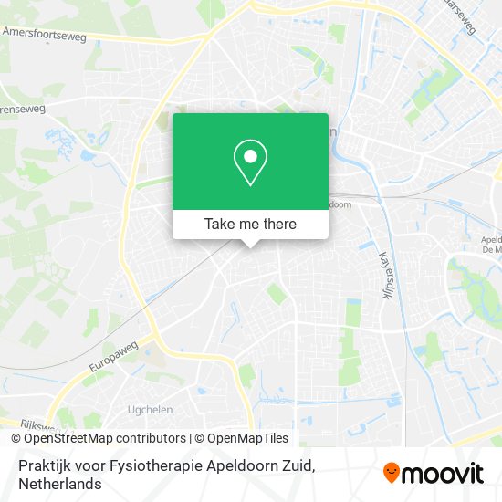 Praktijk voor Fysiotherapie Apeldoorn Zuid map