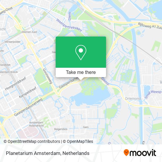 Planetarium Amsterdam map