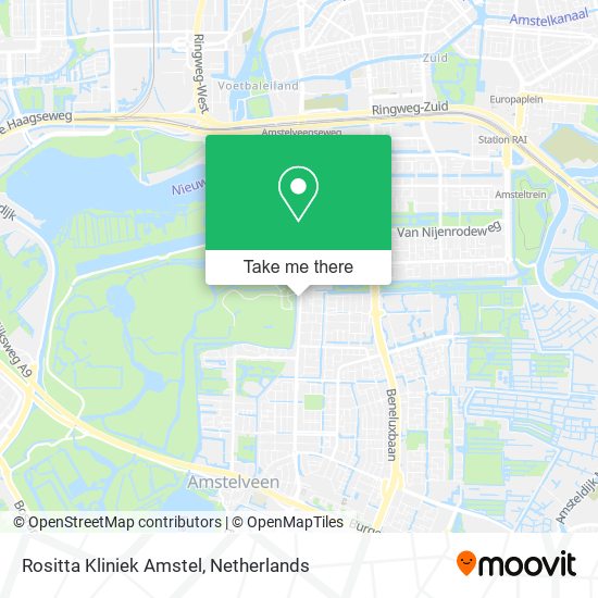 Rositta Kliniek Amstel map