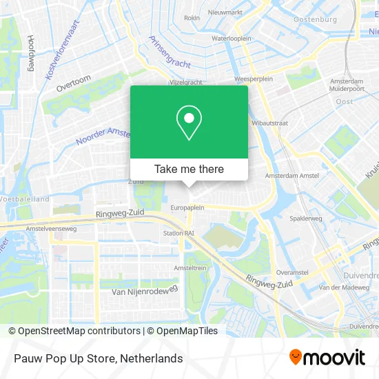 Pauw Pop Up Store map