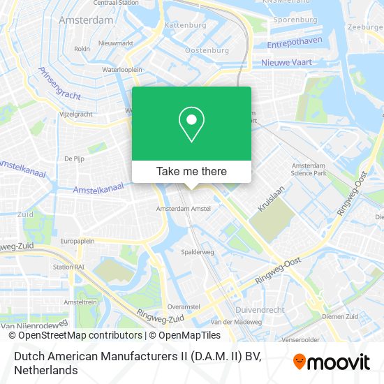 Dutch American Manufacturers II (D.A.M. II) BV map