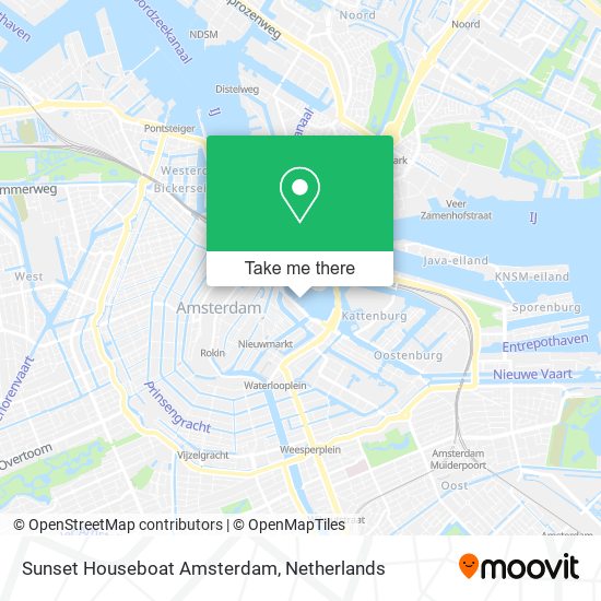 Sunset Houseboat Amsterdam map