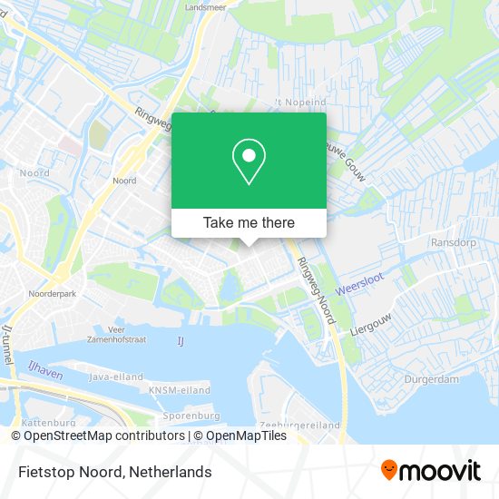 Fietstop Noord map