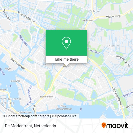 De Modestraat map