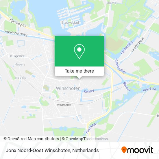 Jonx Noord-Oost Winschoten map