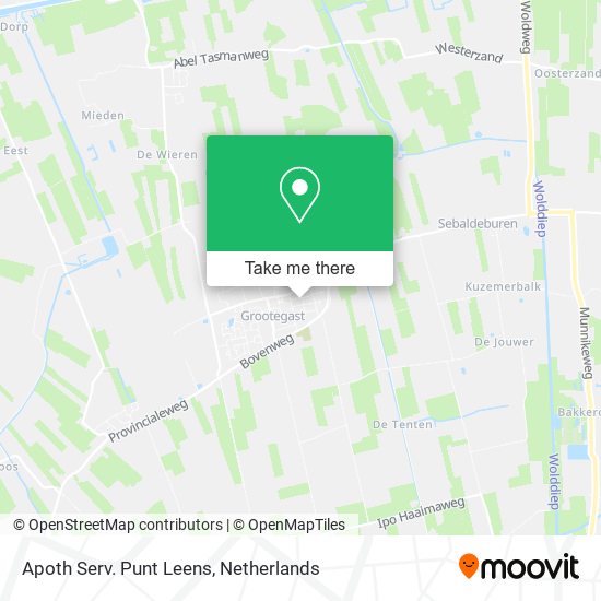 Apoth Serv. Punt Leens map