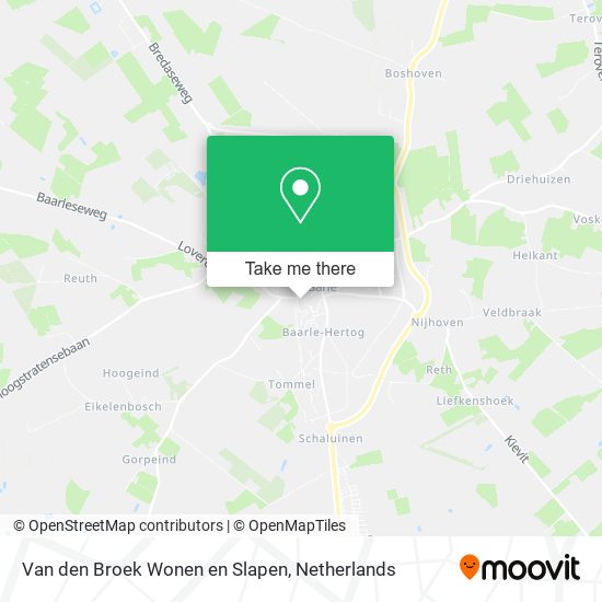 Van den Broek Wonen en Slapen Karte