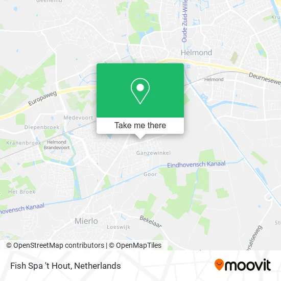 Fish Spa 't Hout map