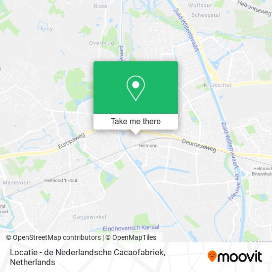 Locatie - de Nederlandsche Cacaofabriek map