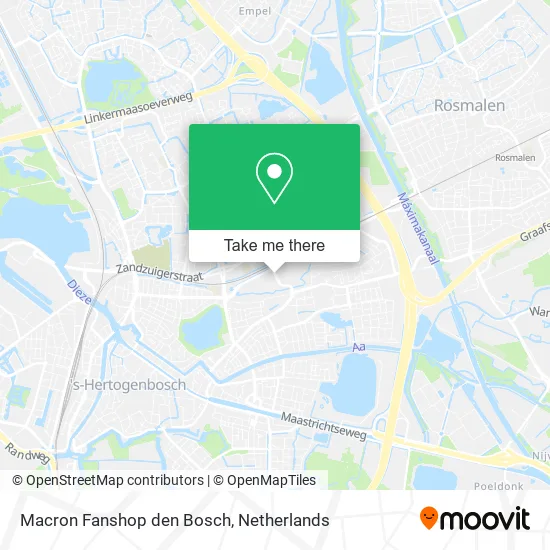 Macron Fanshop den Bosch map