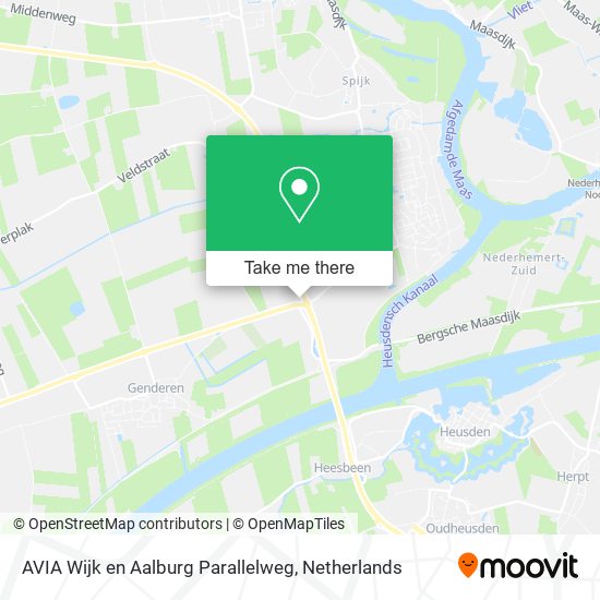 AVIA Wijk en Aalburg Parallelweg map