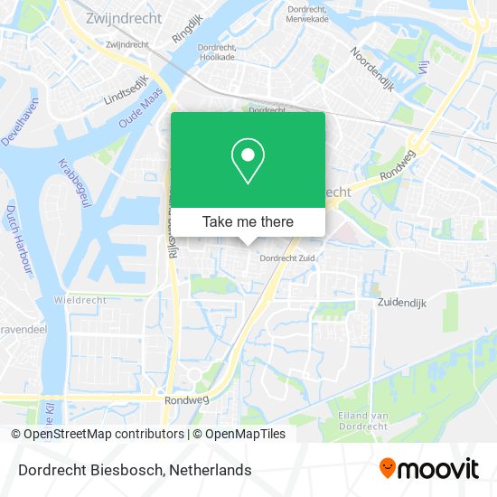 Dordrecht Biesbosch map