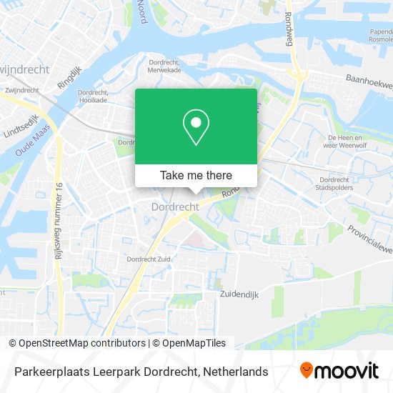 Parkeerplaats Leerpark Dordrecht map