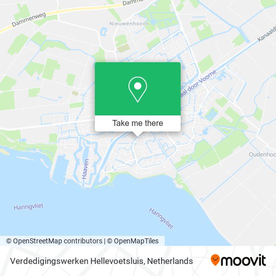 Verdedigingswerken Hellevoetsluis Karte