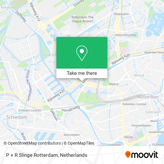 P + R Slinge Rotterdam map