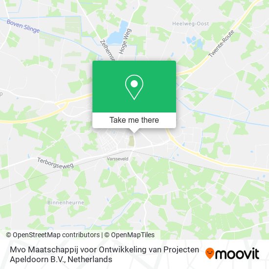 Mvo Maatschappij voor Ontwikkeling van Projecten Apeldoorn B.V. Karte