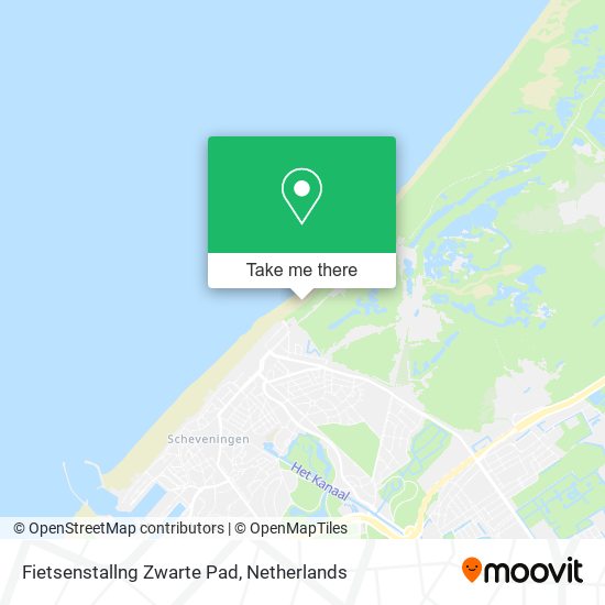 Fietsenstallng Zwarte Pad map