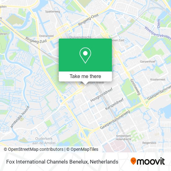 Fox International Channels Benelux map