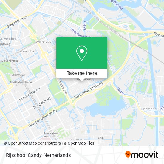 Rijschool Candy map