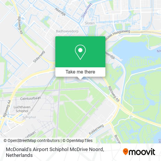 McDonald's Airport Schiphol McDrive Noord map