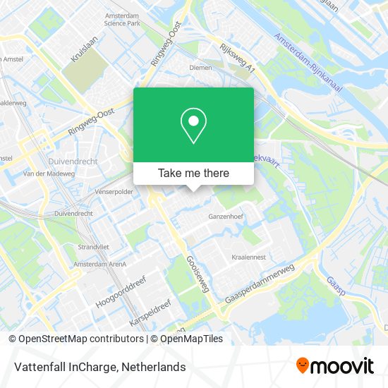 Vattenfall InCharge map