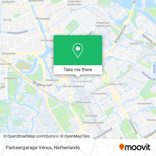 Parkeergarage Venus map